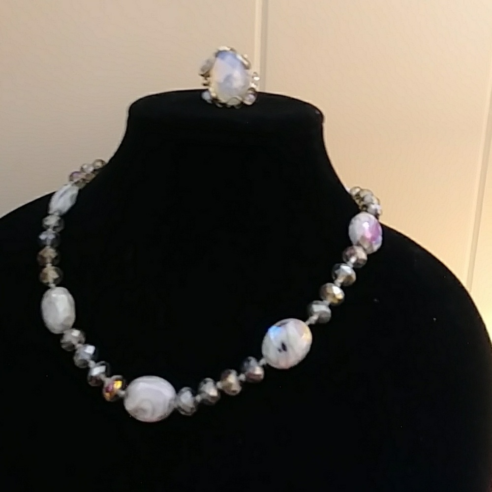 Multi-Color Translucent Chunky Necklace - Picture 2 of 4